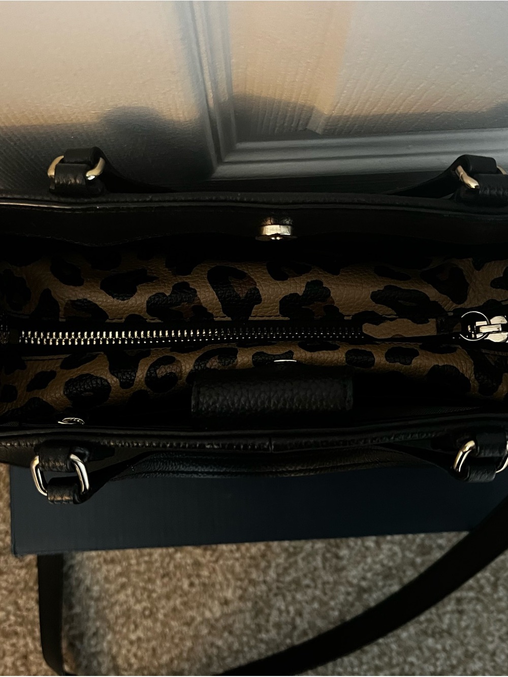 Cole Haan Leopard-Print Crossbody with Black Leather Card Case - Picture 8 of 8
